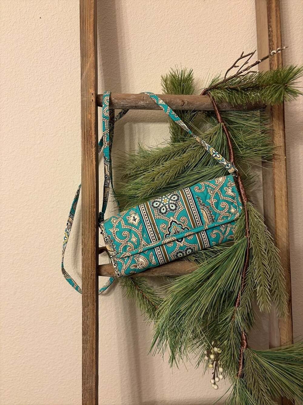 Vera Bradley Totally Turq Knot Just A Clutch Crossbody Purse